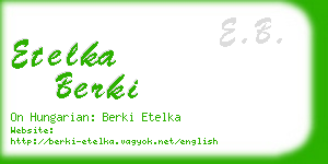 etelka berki business card